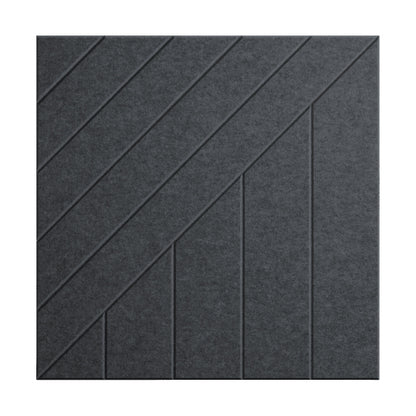 Middle Atlantic Products Focal Point TruTile Acoustic Wall Panel in Slate, Wide Slant