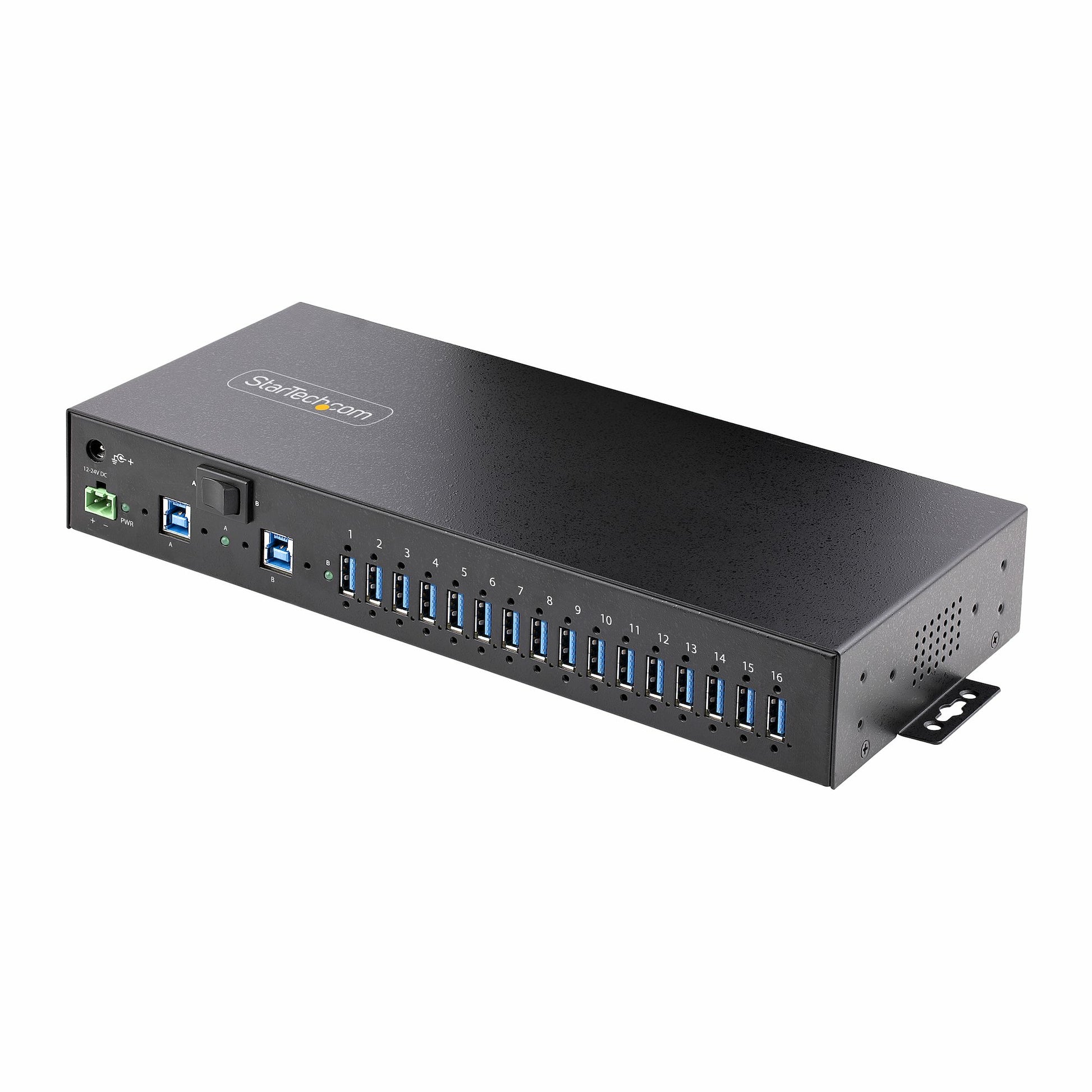 StarTech.com S5G16AINDS-USB-A-HUB interface hub 2 x USB 3.2 Gen 1 (3.1 Gen 1) Type-B 5000 Mbit/s Black
