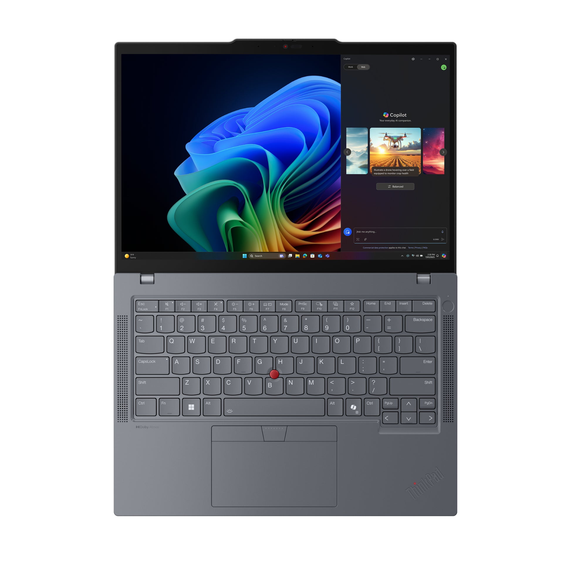 Lenovo ThinkPad T14 Gen 6 (AMD) Copilot+ PC AMD Ryzen AI 5 340 Laptop 14" WUXGA 16 GB DDR5-SDRAM 256 GB SSD Wi-Fi 7 (802.11be) Windows 11 Pro Gray
