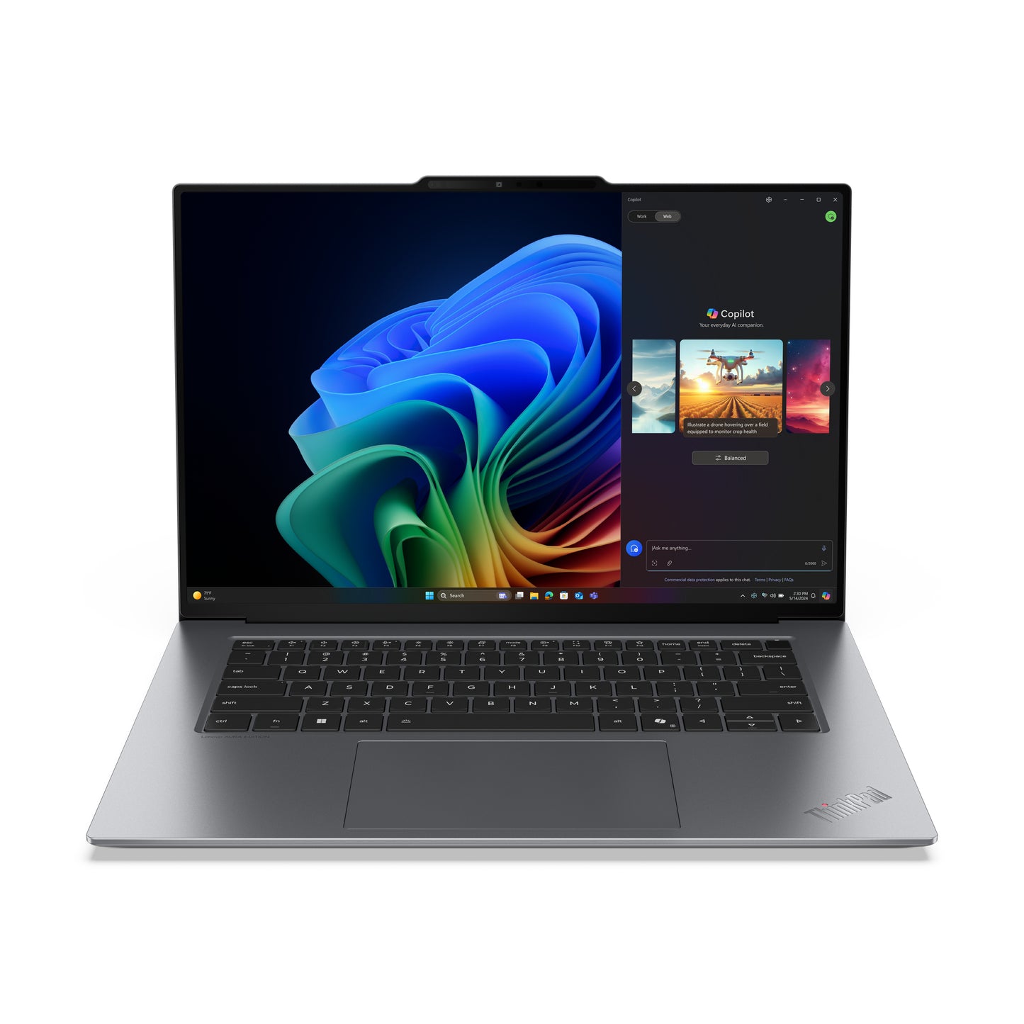 Lenovo ThinkPad X9-15 Gen 1 Copilot+ PC Intel Core Ultra 7 258V Laptop 15.3" Touchscreen 2.8K 32 GB LPDDR5x-SDRAM 1 TB SSD Wi-Fi 7 (802.11be) Windows 11 Pro Gray