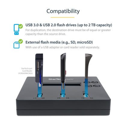 StarTech.com USBDUP12 media duplicator USB flash drive duplicator Blue 2 copies