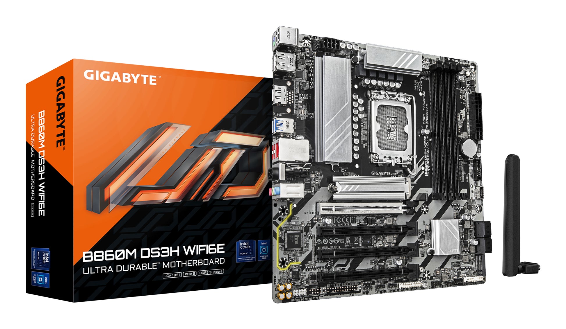 GIGABYTE B860M DS3H WIFI6E motherboard Intel B860 LGA 1851 (Socket V1) micro ATX