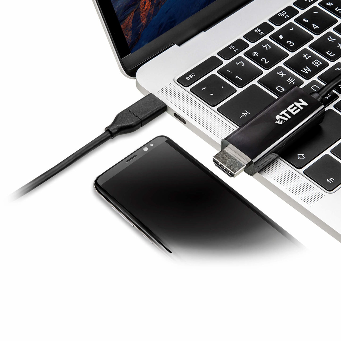 ATEN UC3238 video cable adapter 106.3" (2.7 m) USB Type-C HDMI Black