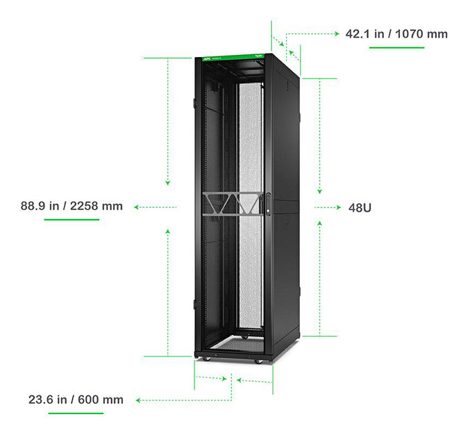 APC AR3107B2 rack cabinet 48U Freestanding rack Black