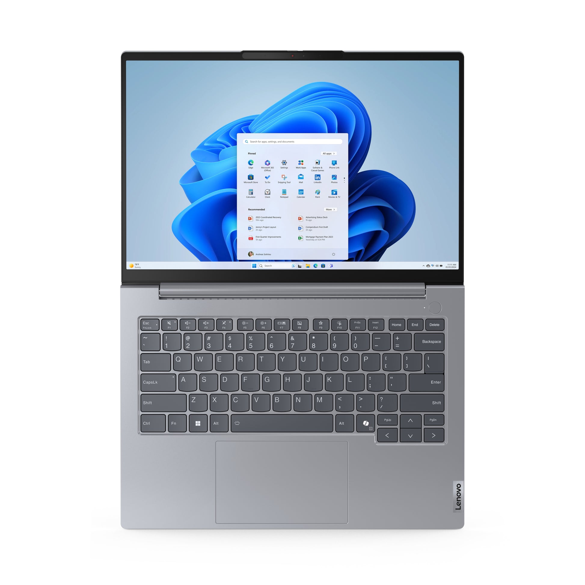 Lenovo ThinkBook 14 G7 ARP AMD Ryzen™ 7 7735HS Laptop 14" Touchscreen WUXGA 16 GB DDR5-SDRAM 512 GB SSD Wi-Fi 6 (802.11ax) Windows 11 Pro US English Gray