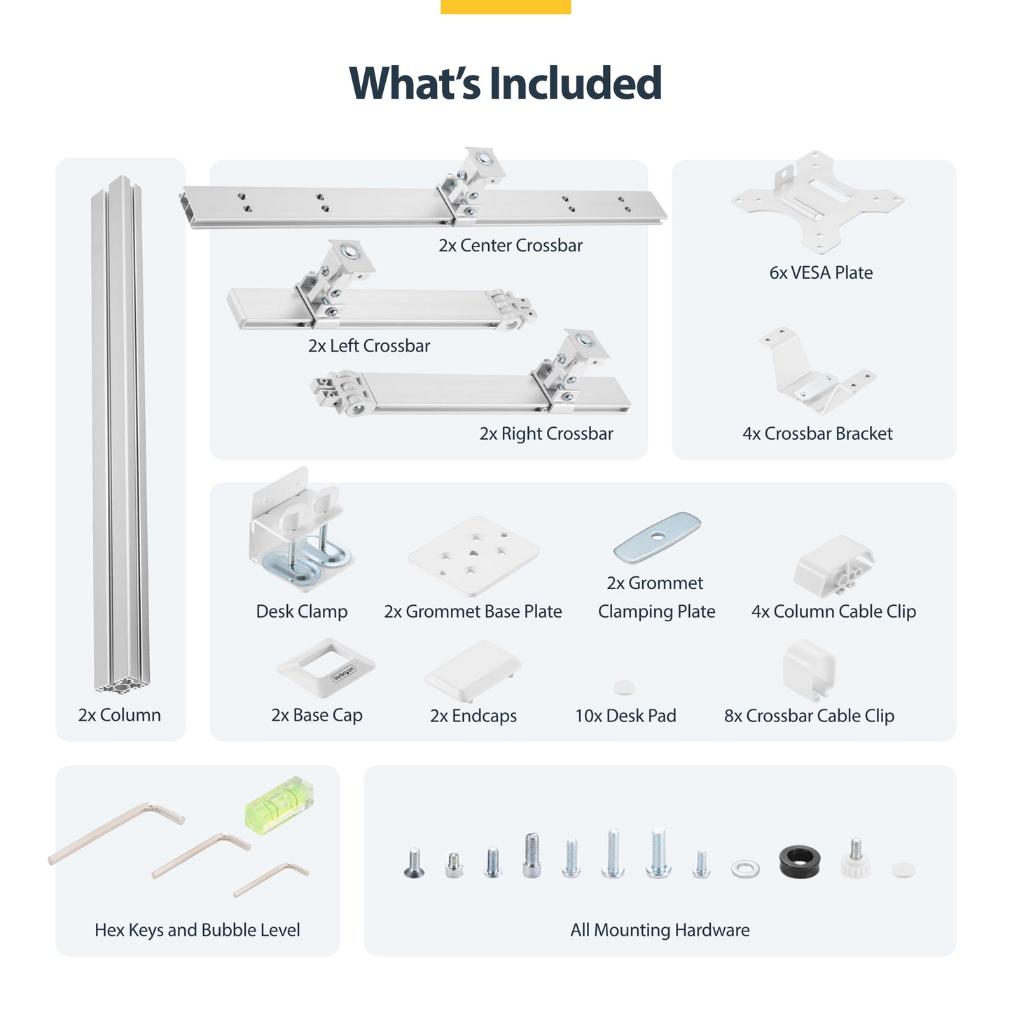 StarTech.com 6-MONITOR-ARM-A monitor mount / stand 32" Desk White