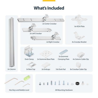 StarTech.com 6-MONITOR-ARM-A monitor mount / stand 32" Desk White