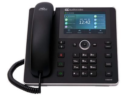 AudioCodes C450HD IP phone Black 8 lines TFT