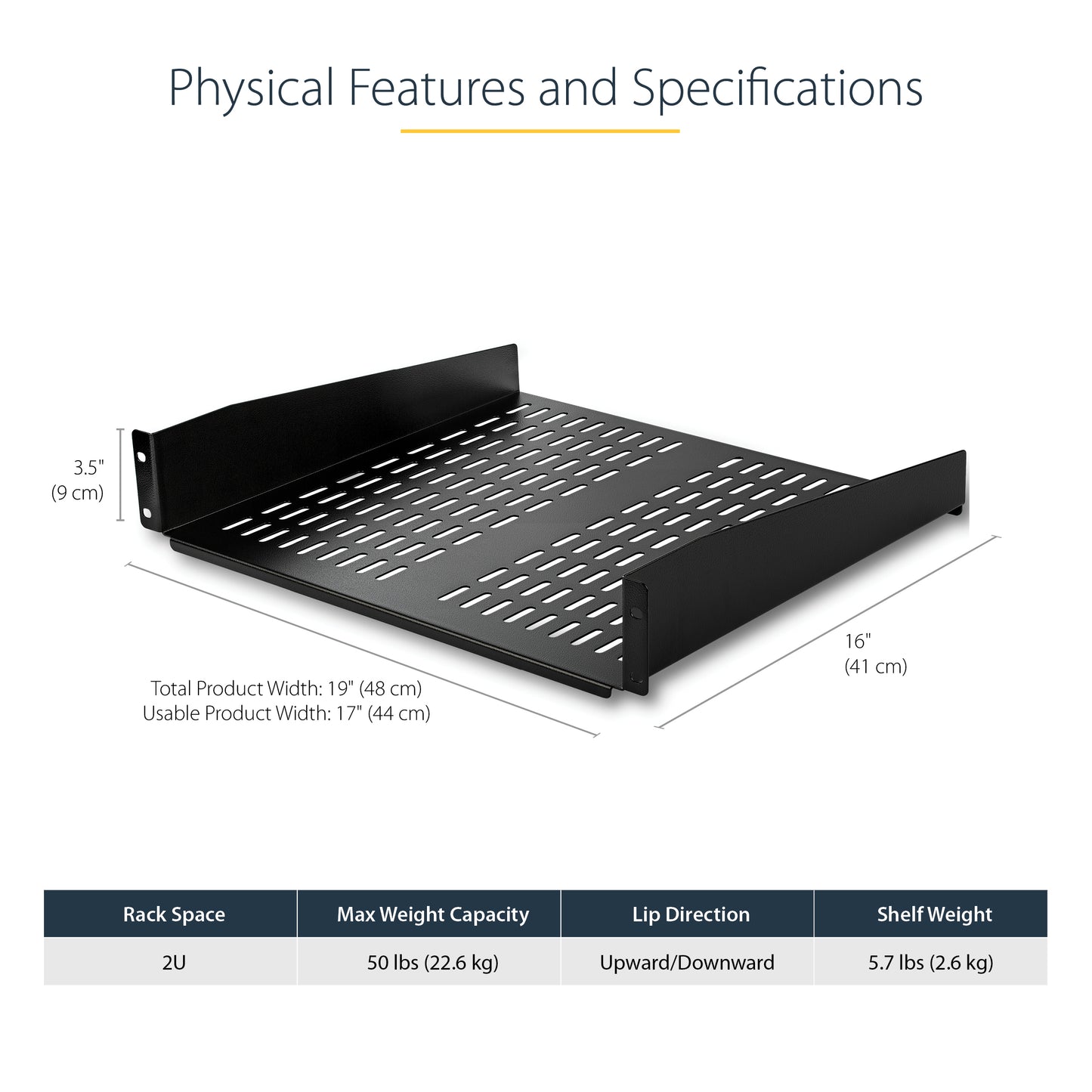 StarTech.com CABSHELFV rack accessory Shelf