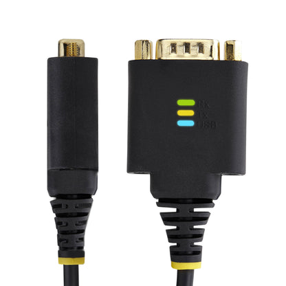 StarTech.com 1P1FFC-USB-SERIAL serial cable Black 11.8" (0.3 m) USB Type-A DB-9