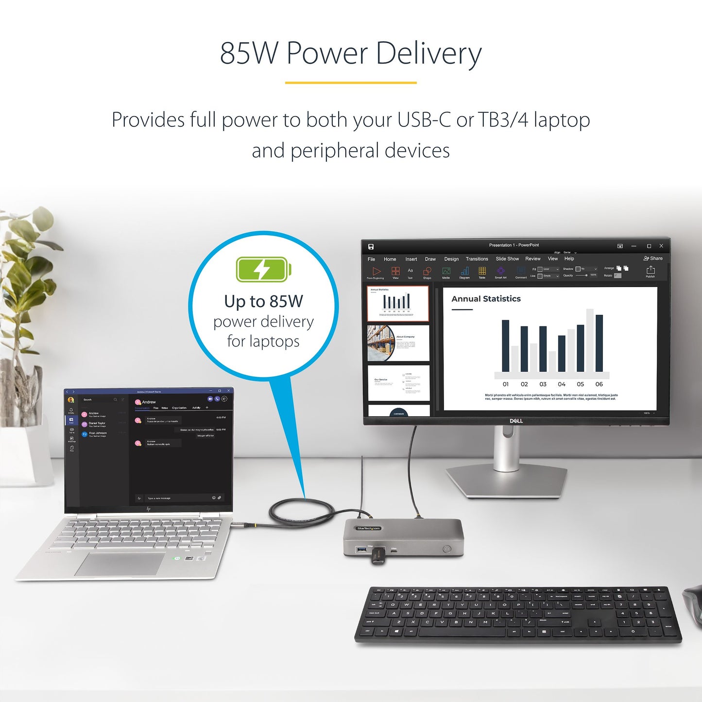 StarTech.com 101N-USBC-DOCK laptop dock/port replicator Wired USB 3.2 Gen 1 (3.1 Gen 1) Type-C Gray