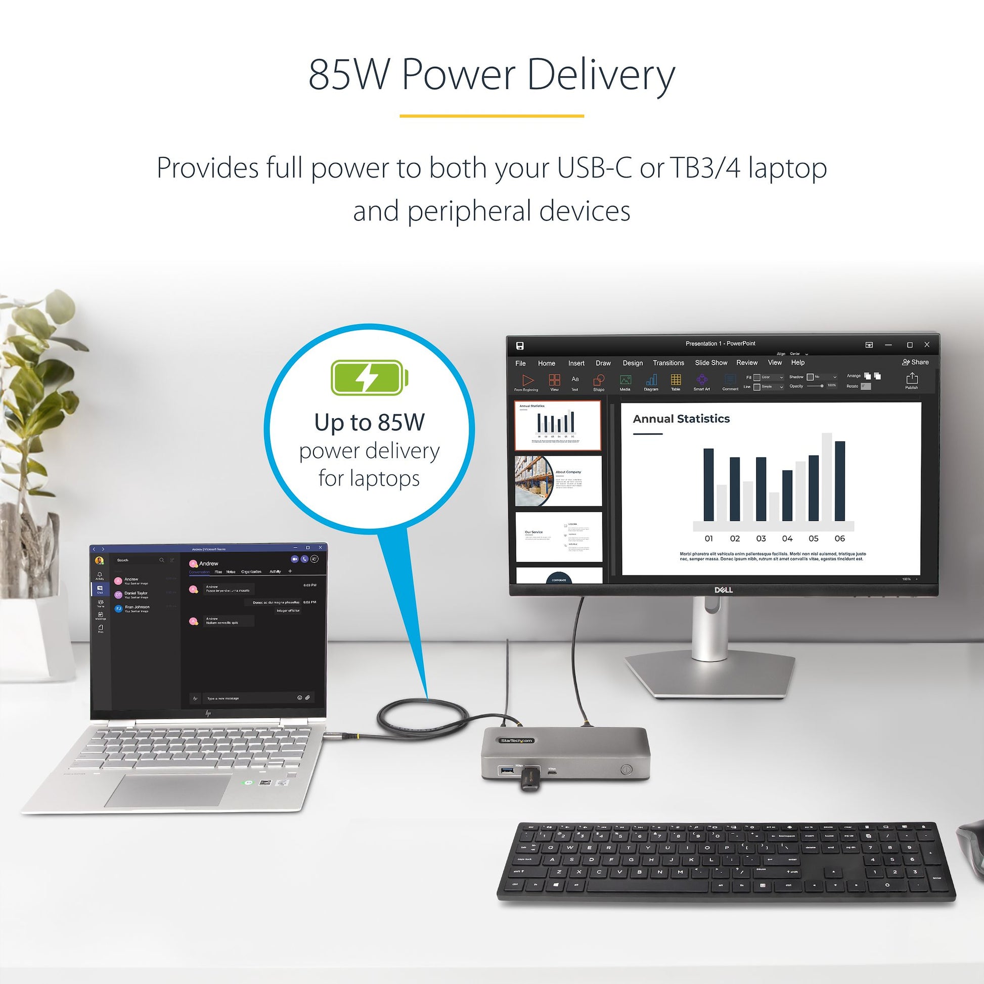 StarTech.com 101N-USBC-DOCK laptop dock/port replicator Wired USB 3.2 Gen 1 (3.1 Gen 1) Type-C Gray