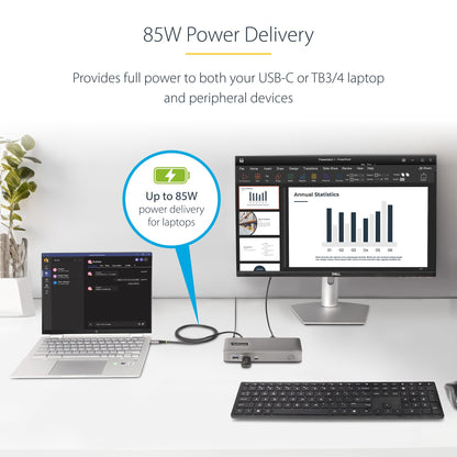 StarTech.com 101N-USBC-DOCK laptop dock/port replicator Wired USB 3.2 Gen 1 (3.1 Gen 1) Type-C Gray