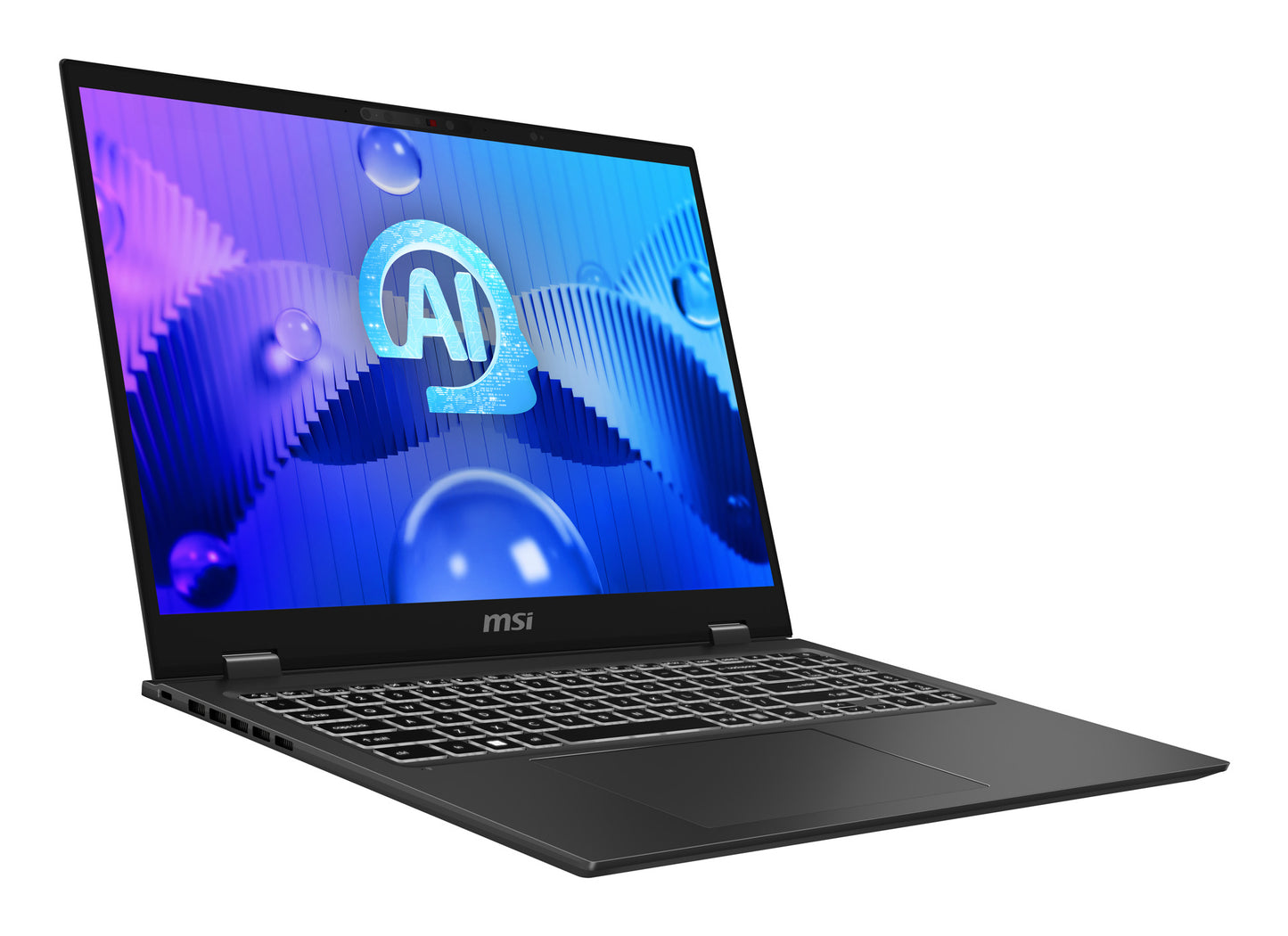 MSI Prestige 16 AI EVO B1MG-049US laptop Intel Core Ultra 7 155H 16" Quad HD+ 32 GB LPDDR5-SDRAM 1 TB SSD Wi-Fi 7 (802.11be) Windows 11 Pro Gray