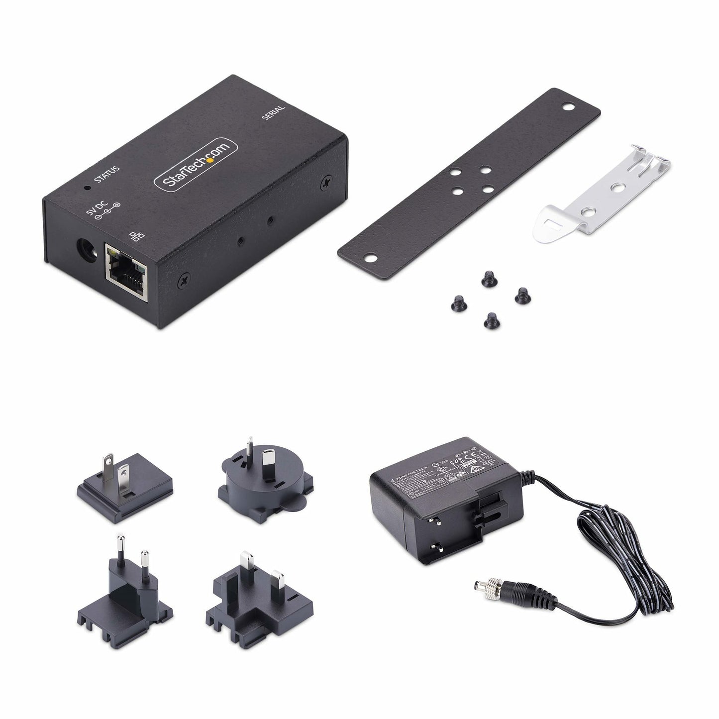 StarTech.com I13-SERIAL-ETHERNET serial converter/repeater/isolator RS-232 RJ-45 Black