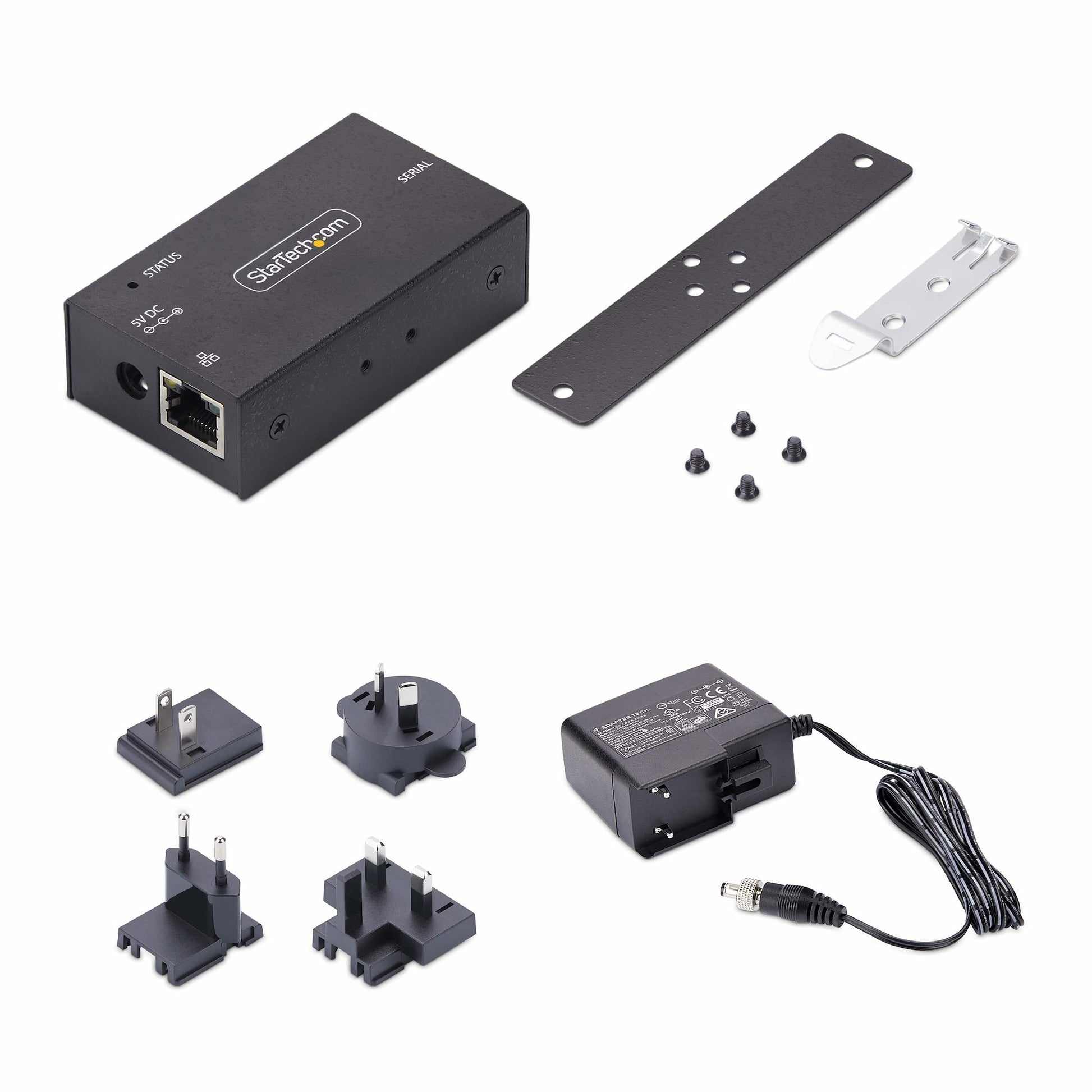 StarTech.com I13-SERIAL-ETHERNET serial converter/repeater/isolator RS-232 RJ-45 Black