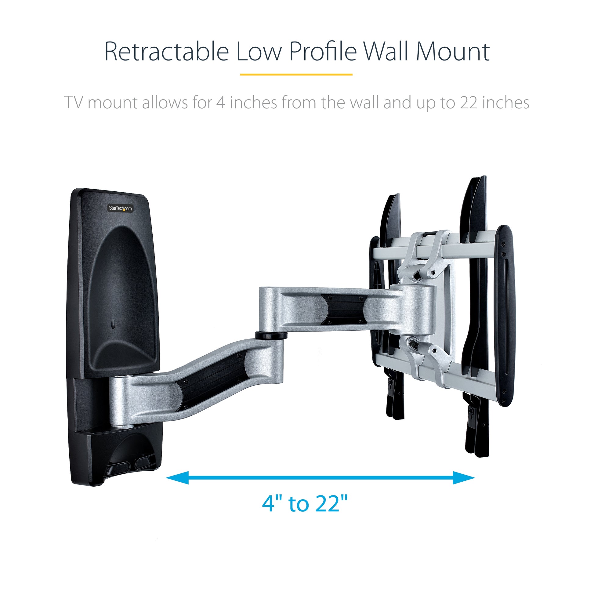 StarTech.com TV-WALL-MOUNT-65FS TV mount/stand 65" Black, Silver