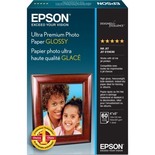 Epson Ultra Premium Photo Paper Glossy (4" x 6") (60 Sheets/Pkg)