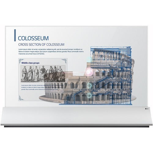 LG Transparent OLED Signage - 55" OLED - OLED - 18 Hours/7 Days Operation - 1920 x 1080 - 400 Nit - 1080p - HDMI - USB - SerialEthernet - Transparent - Energy Star
