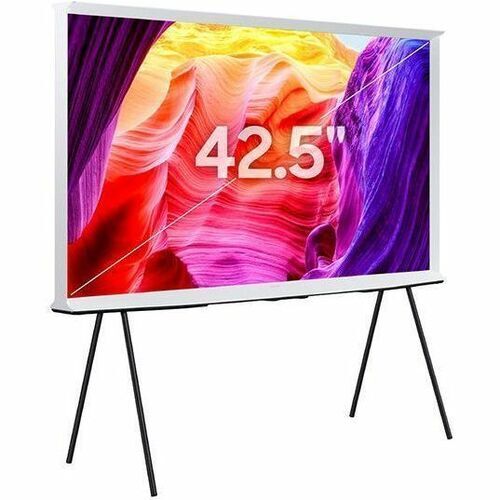 Samsung The Serif LS01D QN65LS01DAF 64.5" Smart LED-LCD TV - 4K UHDTV - High Dynamic Range (HDR) - Cloud White - Quantum HDR, HLG, HDR10+, HDR10+ Adaptive, HDR10+ Gaming - Quantum Dot LED Backlight - Alexa, Bixby, Google Assistant Supported - AirPlay,