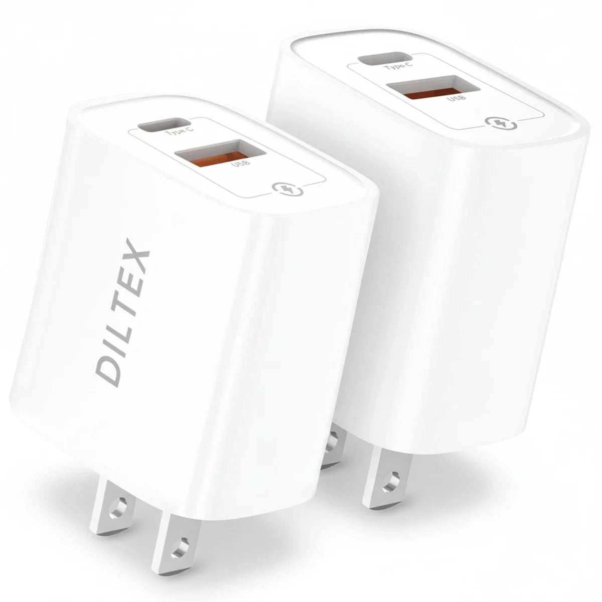 2-Pack 20W Fast Charger with 4 - 6ft cables- (2) 6ft USB-A-C & (2) 6ft USB-C-C